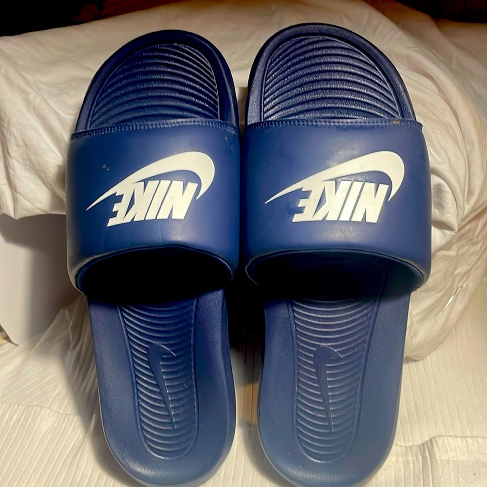 NIKE SLIDES, SIZE 14US, MENS, BLUE